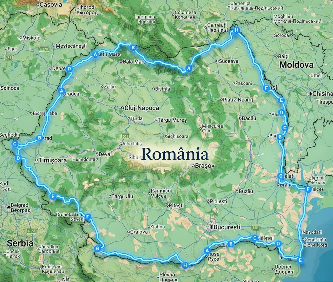Romania Map Base